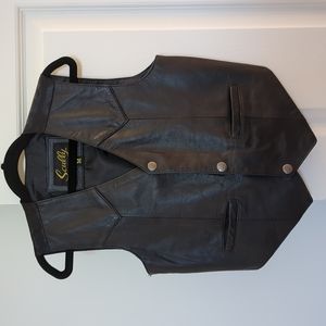 Scully leather cowboy vest